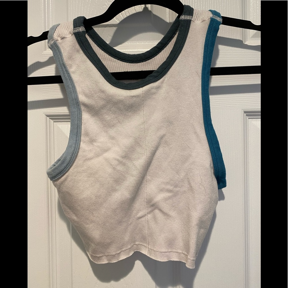 Cropped ribbed tank top